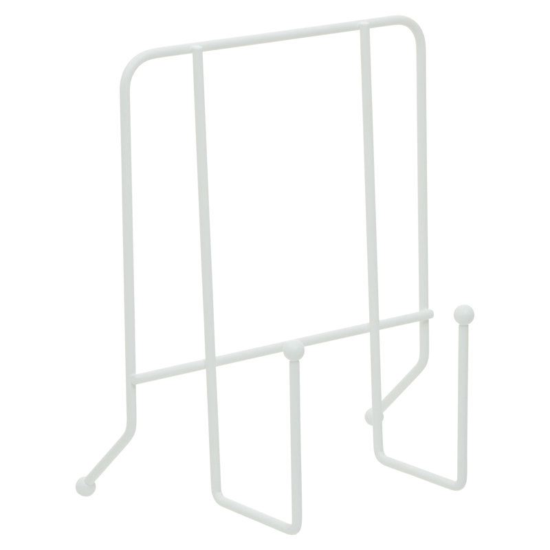 23cm W Iron Shelving Unit, White