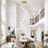 10-Light Gold Crystal Dimmable LED Large Staircase Pendant Light with Remote and App Control