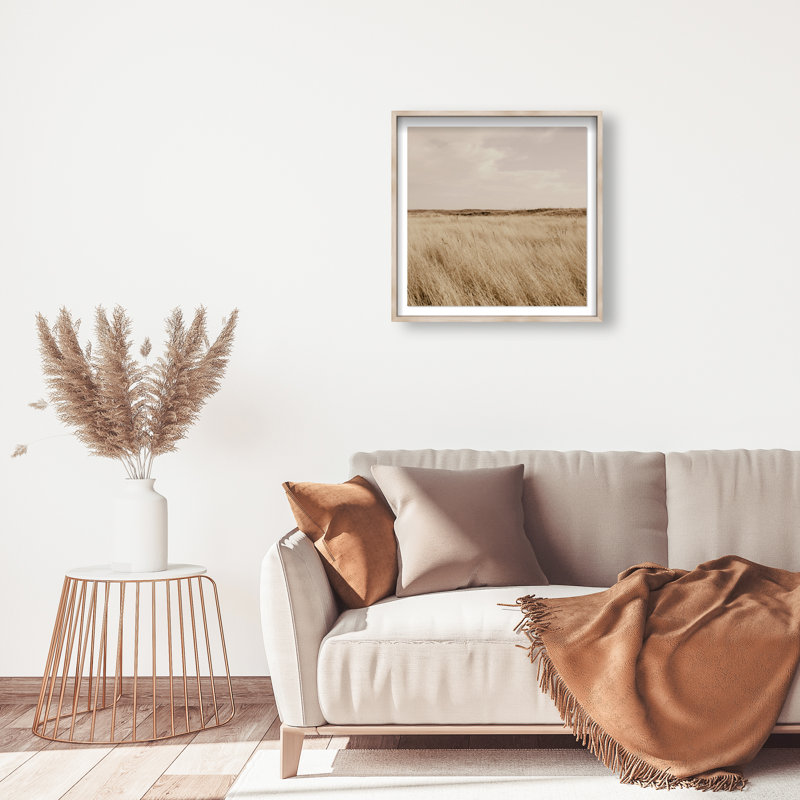 Golden Nature Print by Oliver Gal, 31.5" H x 31.5" W, Natural Oak Shadowbox