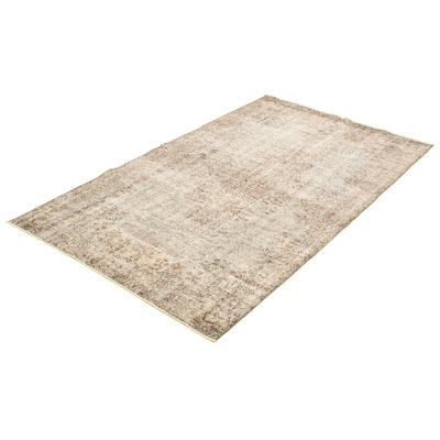 Dereion One-of-a-Kind 5'4" X 9'2" 1980s Wool Area Rug in Light Gray