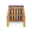 Chaise Adirondack contemporaine en bois d'acacia avec coussins résistants à l'eau, pour la détente et la durabilité à l'extérieur.-1333784057