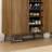 Modern 5-Tier 20 Pair Shoe Storage Cabinet With Adjustable Shelves - Textured Fluted Design, Moisture-Resistant For Entryway & Bathroom-1547952105