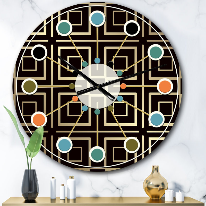 Horloge murale Golden Luxury, Surdimensionné