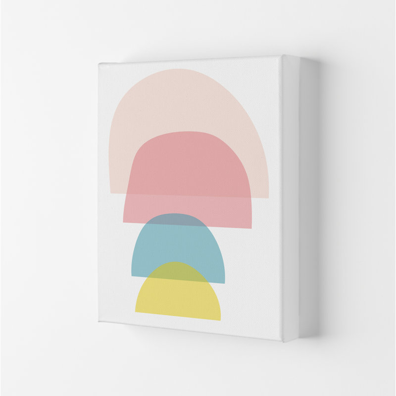 Four Coloured Half Pebbles Original - Print, No Frame, 84cm H x 59cm W x 1cm D
