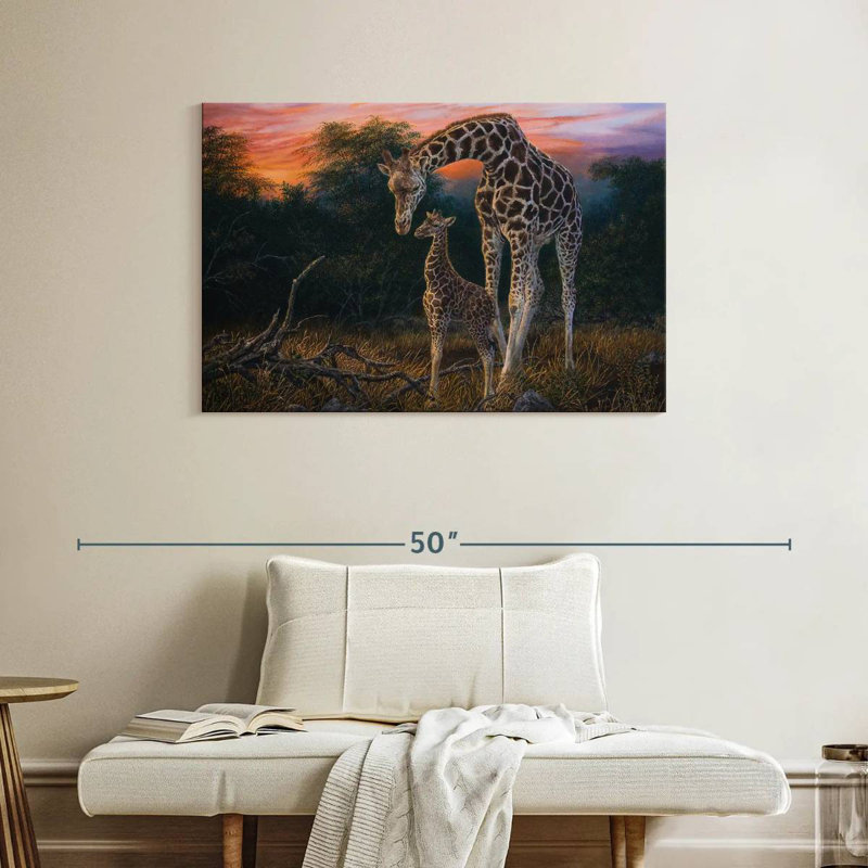 Girafe «A Mothers Love», H 26 po x l 39 po