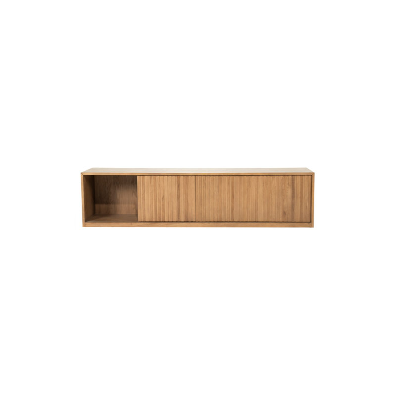 Milo Media Unit S, Brown, 17"H x 71"L x 17"W