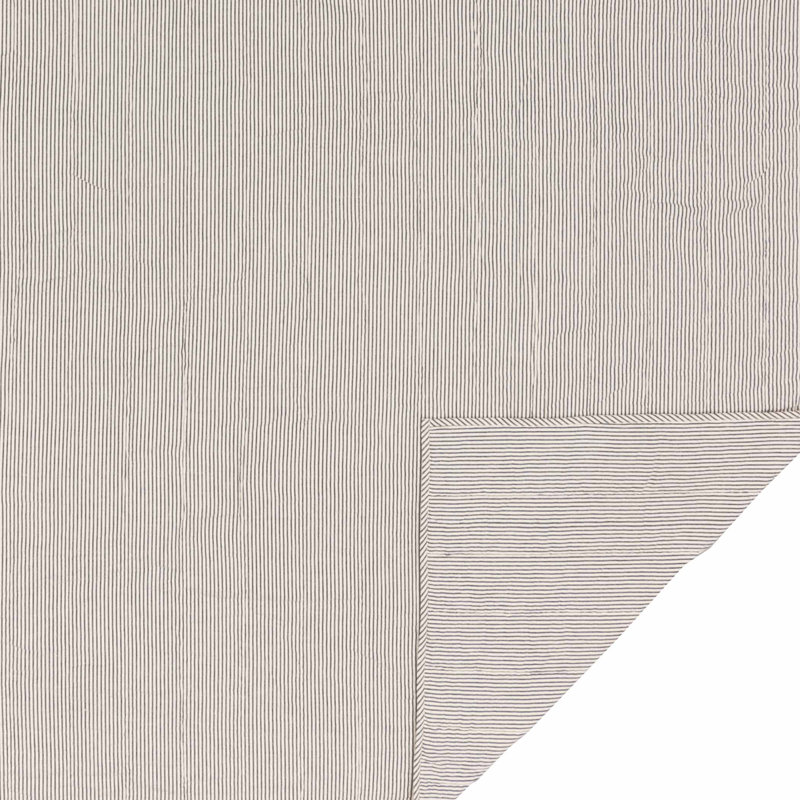 Hatteras Blue and White Cotton Queen Quilt Coverlet