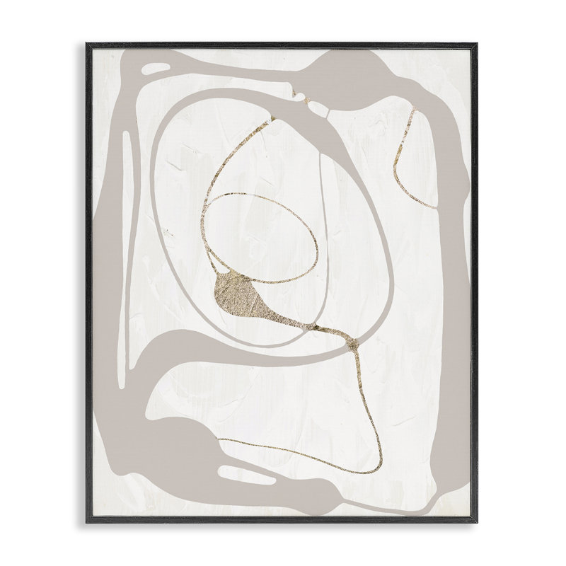 Grey Very Abstract Figure White Framed Giclee Art by Lanie Loreth, Midnight Black Framed Giclee, 14" H x 11" W