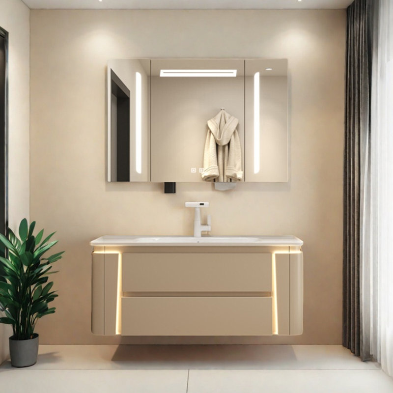 French minimalist style bathroom cabinet