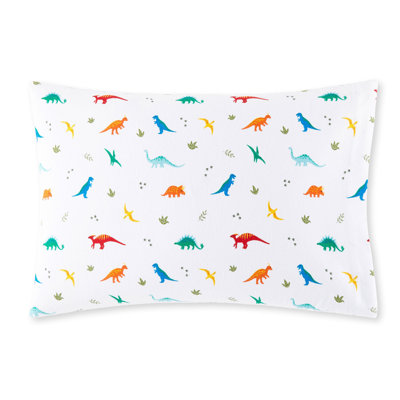 Wildkin Kids 100% Cotton Flannel Pillowcase – Soft, Breathable & Standard Size - Jurassic Dinosaurs