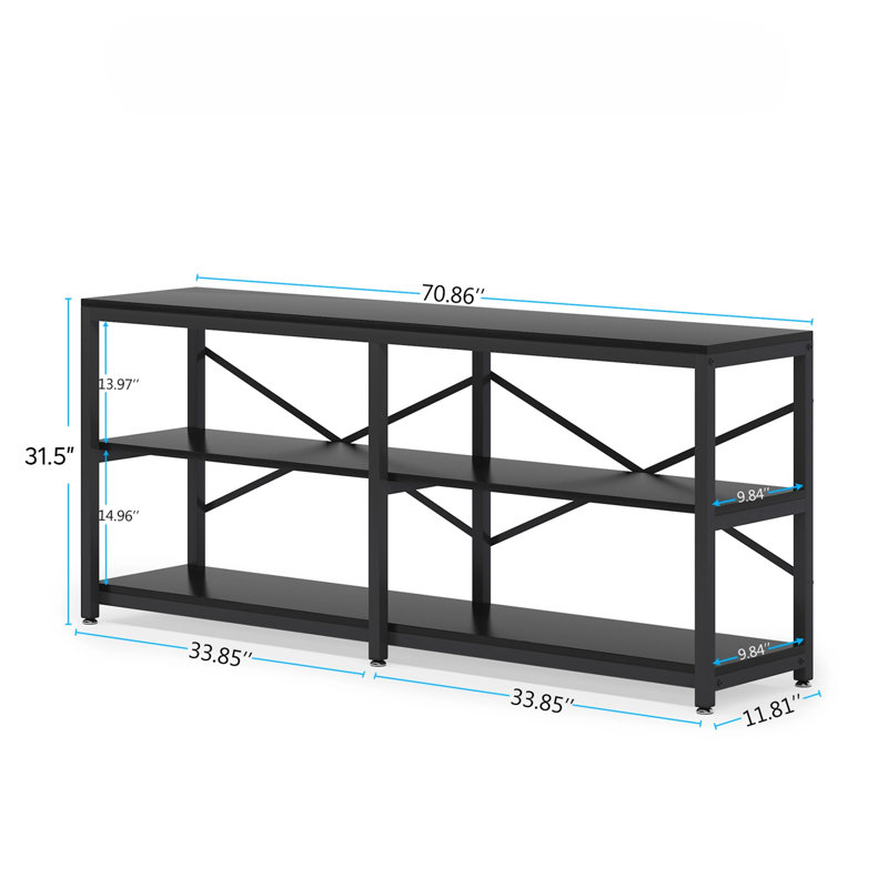 Console 70,9 po avec tablettes de rangement