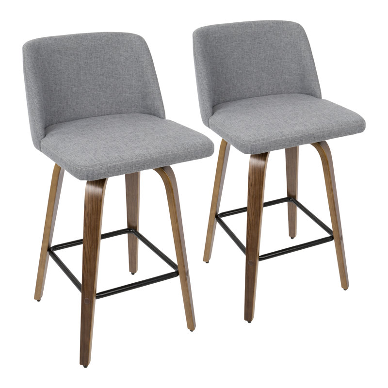 Lakyia Upholstered Counter Stool, Gray