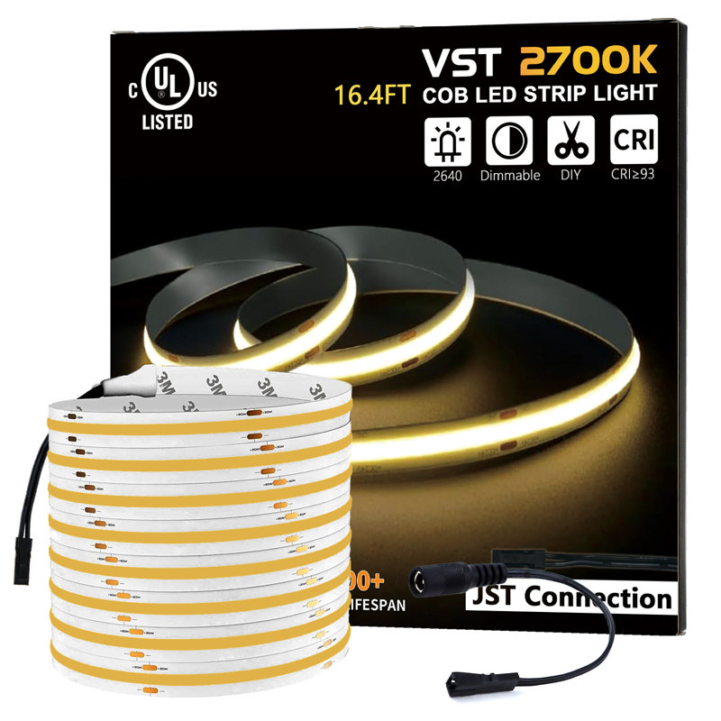 Ruban lumineux DEL à DEL 16,4 pi 48 W DC 24 V, 2700 K