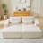 87" Oversized Sectional Lounge Chaise,No Assembly Required,Cloud Plush Loveseat-1874625430