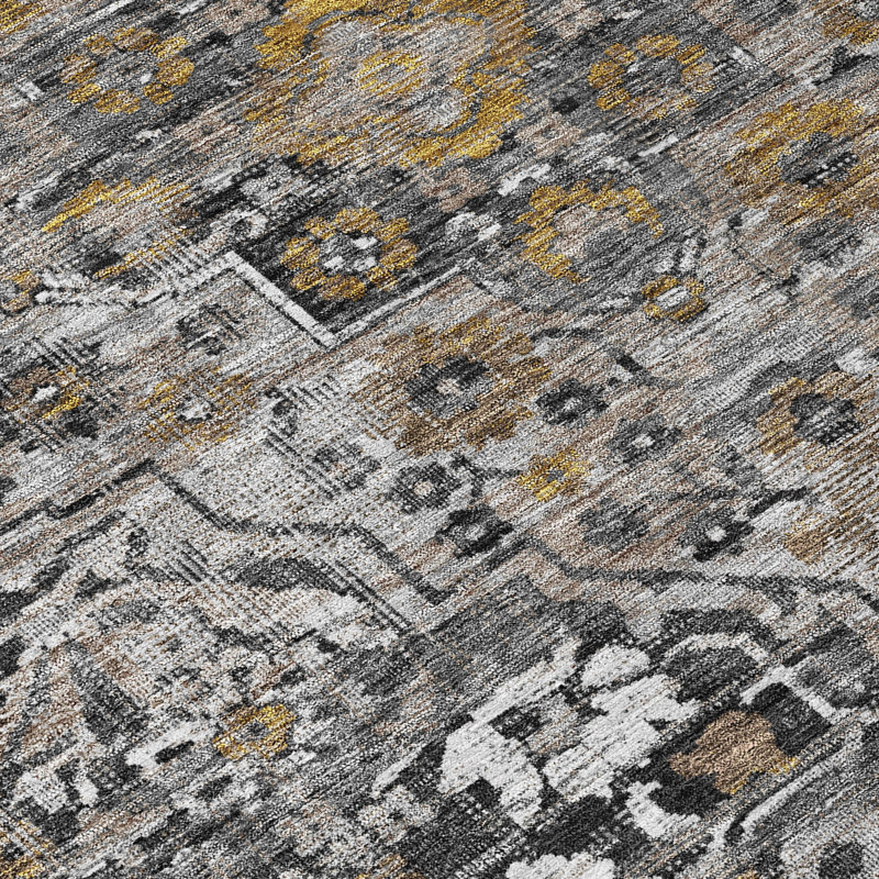Tapis lavable à la machine intérieur / extérieur ACN2782 Global Chantille, Noir, 2 pi 6 po x 3 pi 10 po