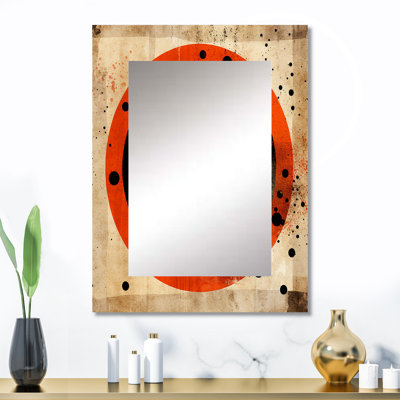 Inner Knowing Retro Circle Art II - Large Wall Mirror On Metal