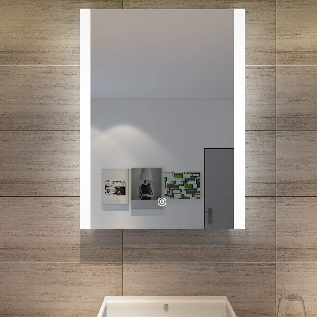 Wade Logan Bathroom mirror Light mirror LED mirror Wall mirror 60 X 80Cm cool white IP44 Energy saving