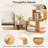 2PCS Bamboo Geometric Bookshelf 2-Tier S-Shaped Bookcase w/ Anti-tipping Device