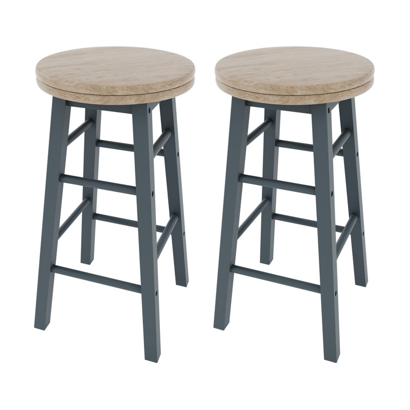 Swivel Bar Stool, Grey / Grey