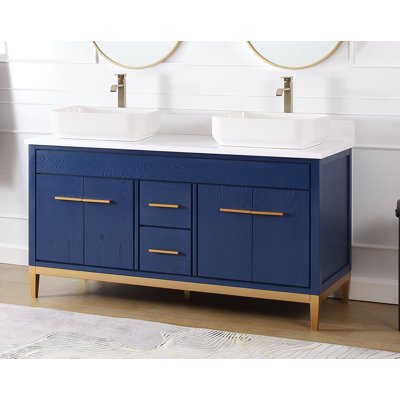 Ensemble de meuble-lavabo double 60 po Hildy
