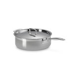 Le Creuset Classic Stainless Steel Round Saute Pan With Lid, 6 Qt.