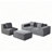Convertible Corduroy Sectional Couch With Ottoman & Pillows, Modular L Shaped Sleeper Sofa, Boneless Cloud Couch For Living Room Furniture-1068938553