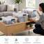 Ensemble de 3 bacs de rangement transparents Latitude Run® avec couvercles en plastique pour la maison-1573624134