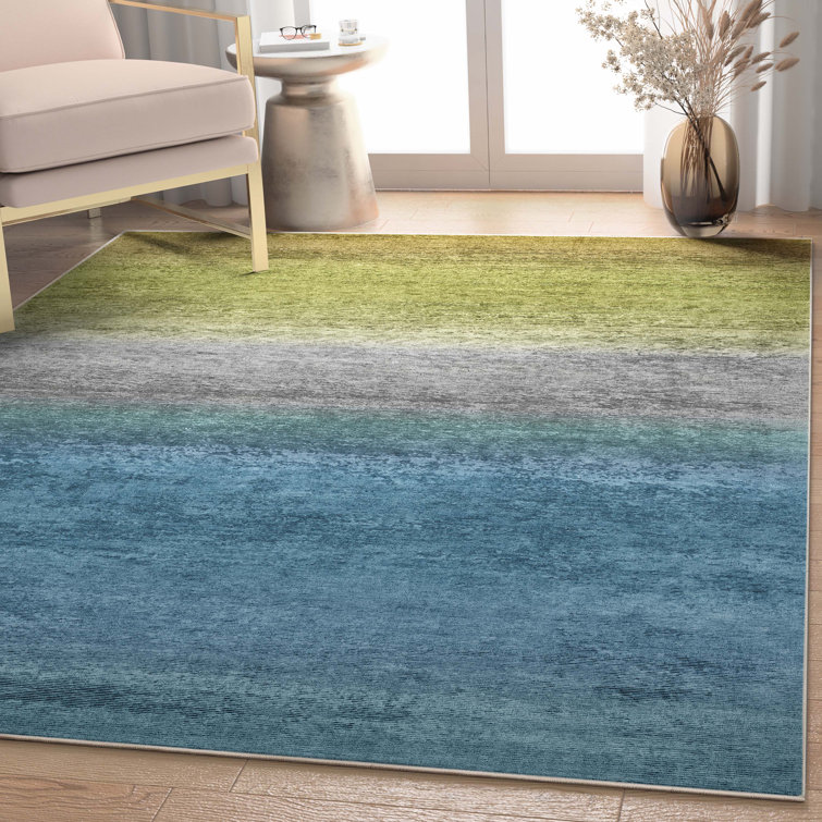 Tapis bleu / vert Nuzzo Sunset