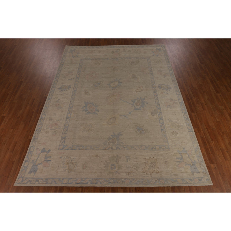 Vegetable Dye Oushak Turkish Area Rug 9