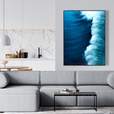 Vague - Toile marine encadrée Livingroom | Décoration intérieure