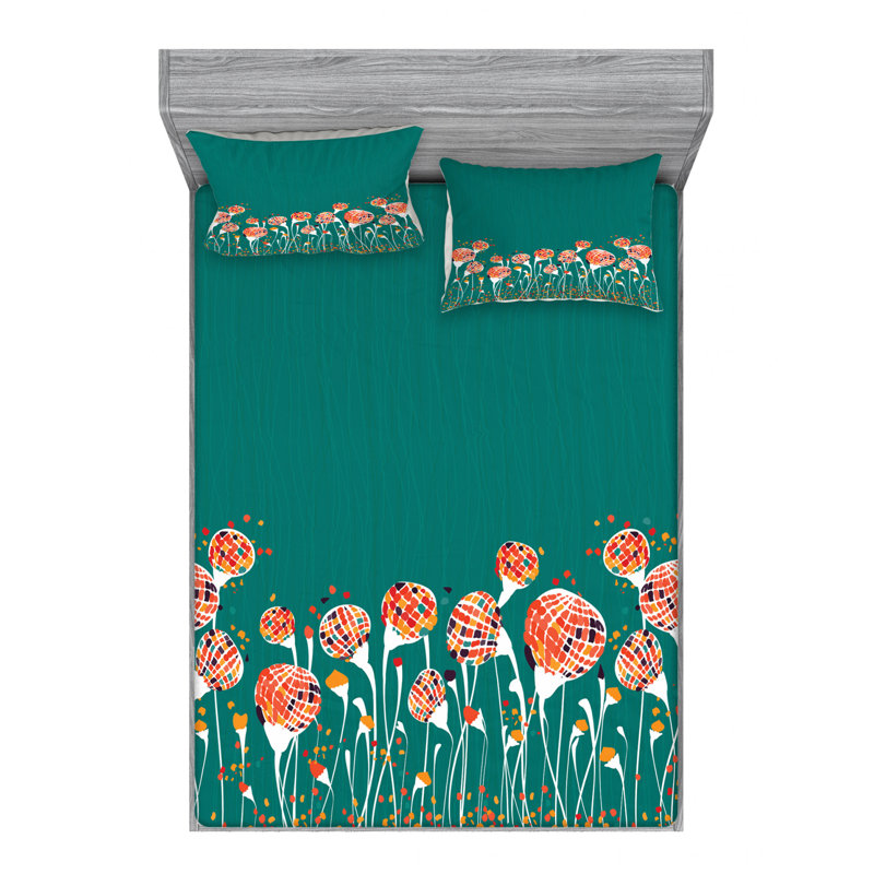 Microfiber Sheet Set, Queen Sheet Set with Fitted Sheet