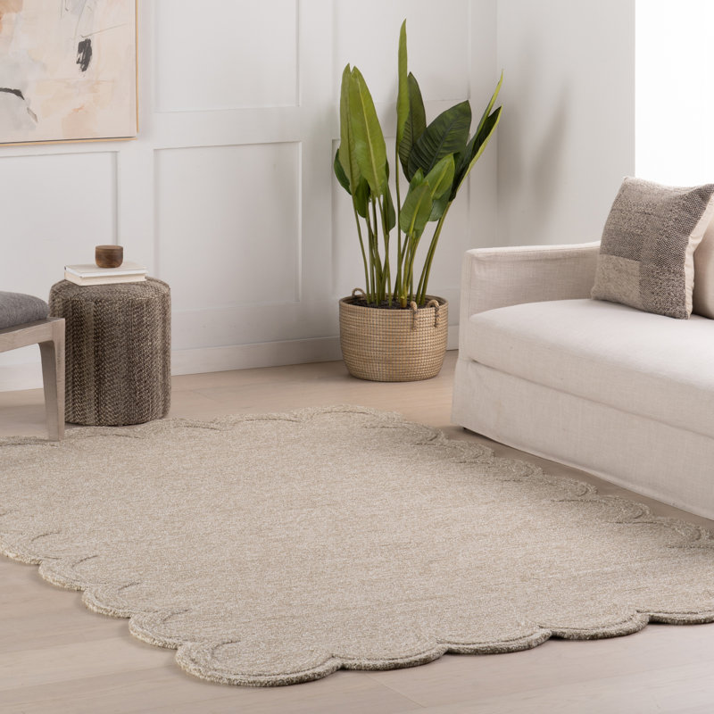  Elira Solid Bordered Area Rug, Rectangle 7'6" x 9'6"