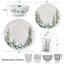 Mikasa Watercolor Forest 16-Piece Lightweight Chip-Resistant Bone China Dinnerware Set, Service for 4
