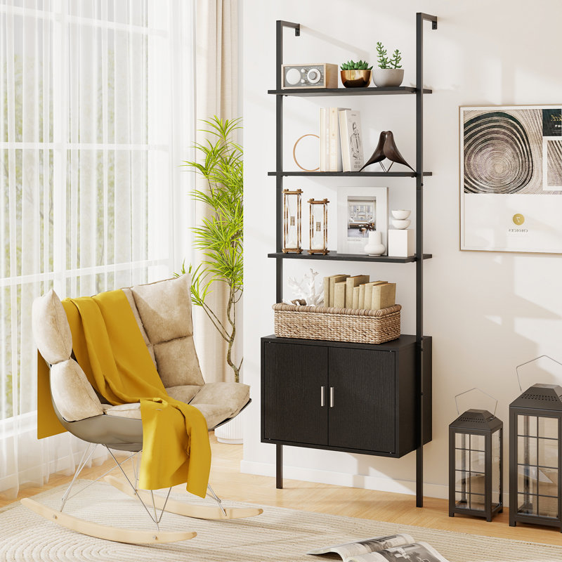 184cm H x 60cm W Metal Ladder Bookcase