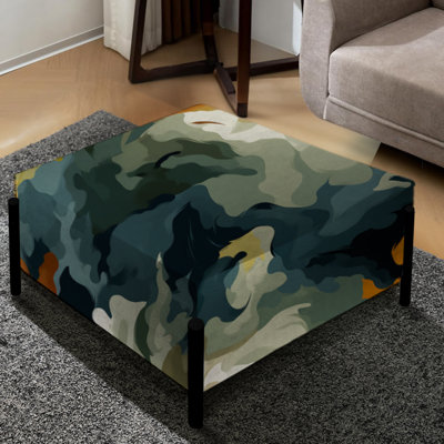 Artistic Concealment - Camouflage Large Square Ottoman