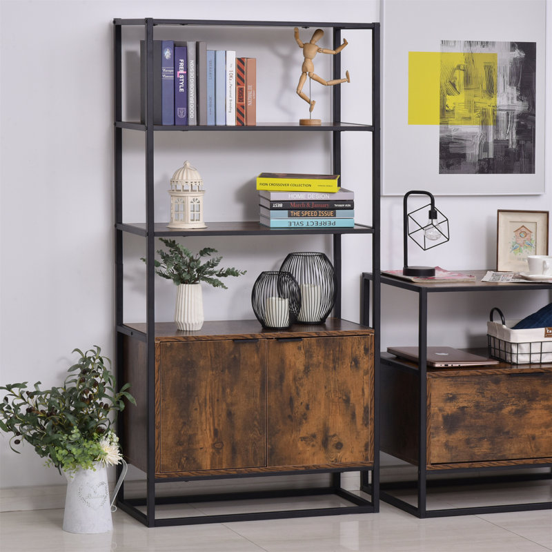 Carita 162.5cm H x 76cm W Steel Standard Bookcase