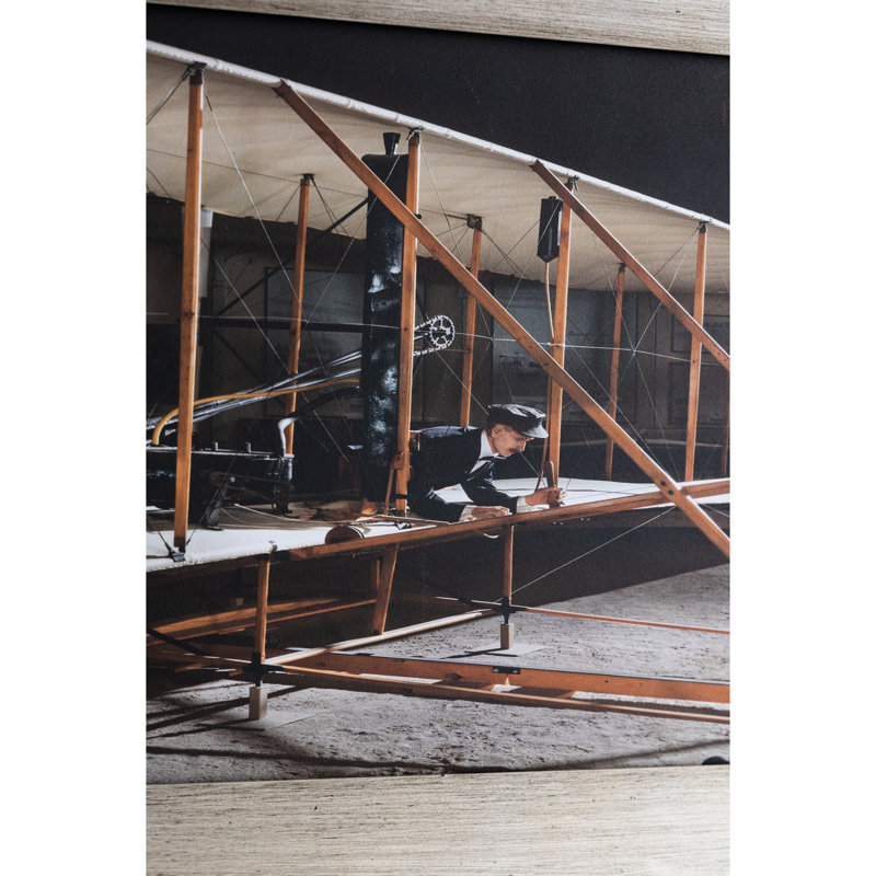 Traditional Flight Wall Art 15.7X1.2X29.9 Inches Multicolored Rectangular Man Image Old - Fashioned Plane Home Office Decorative Enhancement Improvement Upgrade Design On Bedroom