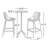 Asherton 23.6" W 2-Person Square Bar Height Dining Set with Foldable Table-904886132