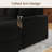Brunella Upholstered Corduroy Sectional Sofa Bed Black-326068163-326068166