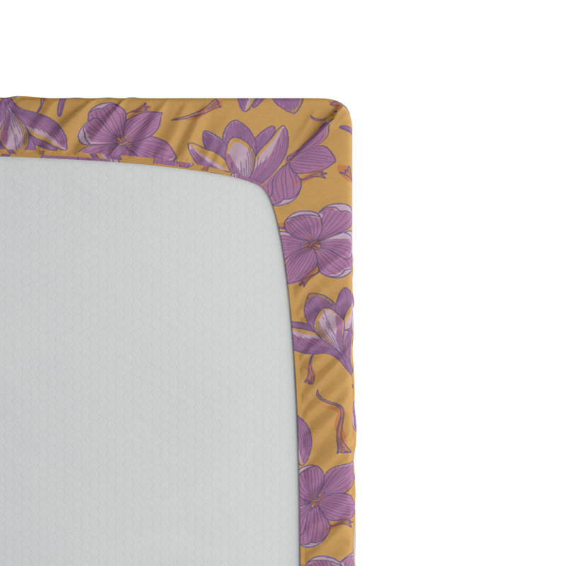 Microfiber Floral Fitted Sheet, Twin XL Fitted Sheet