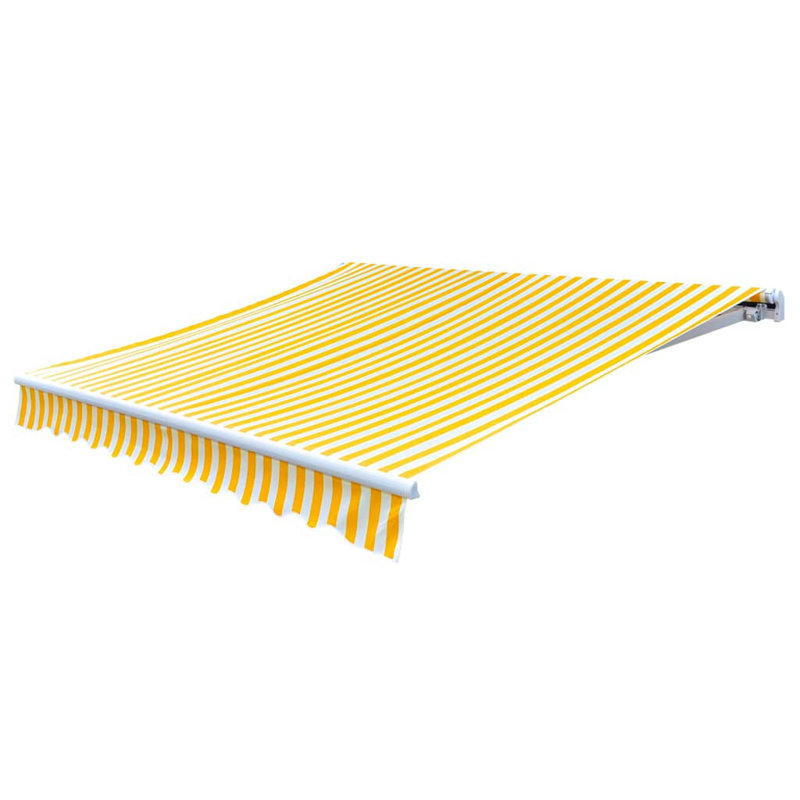 Awning Top Sunshade Canvas, Yellow/White, 300cm W x 600cm D