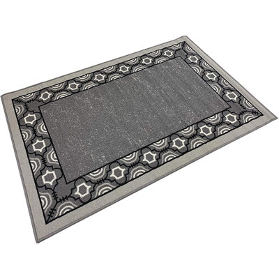 Mahoning Skid Trellis Border Gray Stair Tread