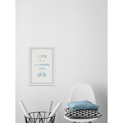Life Is a Beautiful Ride - Bicycle 1 Piece Single Picture Frame Wall Art