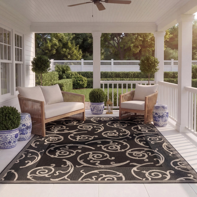 Tapis d'intérieur / extérieur Darryl-James, Rectangle 8 pi x 11 pi