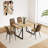 55" Rectangular Industrial Dining Table, Wood Tabletop And Metal Legs, Easy To Clean Maintain Table With Top Modern Rustic Style, Seats 4-6 Persons-437866158