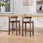 Ensemble de 2 tabourets de comptoir pivotants, tabourets de bar modernes avec dossier Mid-Century-131533237
