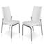Chaise d'appoint blanche (ensemble de 2)