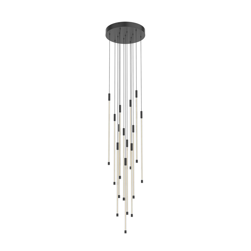 Motif 13 - Light LED Pendant, 26.75" H x 12.75" W x 12.75" D, Black