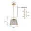 Luminaire suspendu 1 lumière Empire