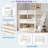 Triple Bunk Bed With Storage Staircase-106733132